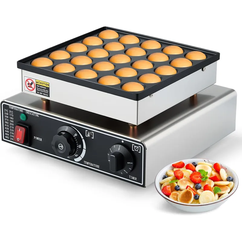 Commercial Kitchen And Bar - ミニパンケーキメーカー 業務用 25個 ダッチマフィンマシン 950W ワッフルメーカー