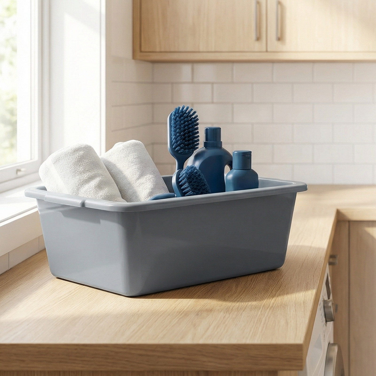 長方形の収納ボックス2個セット。丈夫なプラスチック製で、バス - Commercial Kitchen Bin のレビューと価格