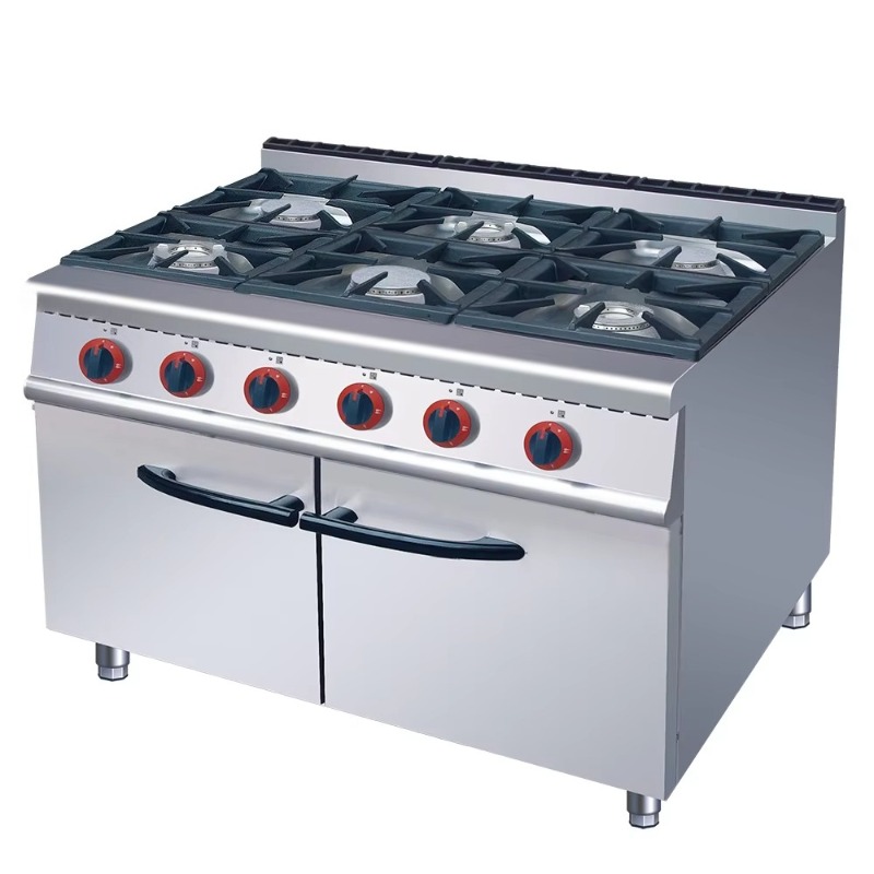標準6口業務用ガスレンジ、ガスオーブン付き自立型コンロ、ホテ - Range Commercial Kitchen のレビューと価格